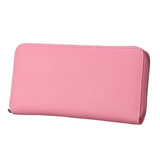 Antimagnetic RFID Genuine Leather Passport / Card Holder / Car Keys Package(Pink)