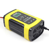 FOXSUR 12V 6A Intelligent Universal Battery Charger for Car Motorcycle, Length: 55cm, EU Plug(Yellow)