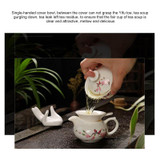 Ceramics Kung Fu Teaware Teapot Teacup Set(Singing Birds and Fragrant Flowers)