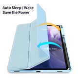 For Samsung Galaxy Tab S8+ / Tab S8 Plus /  Tab S7 FE / Tab S7+ DUX DUCIS TOBY Series Antiskid PU Leather + PC + TPU Horizontal Flip Case with Holder & Pen Slot & Sleep / Wake-up Function(Blue)