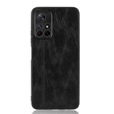 For Xiaomi Redmi Note 11 5G Sewing Cow Pattern Skin Phone Case(Black)