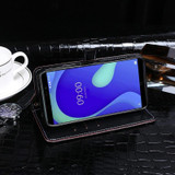 For Wiko Y80 idewei Crocodile Texture Horizontal Flip Leather Case with Holder & Card Slots & Wallet(Dark Blue)