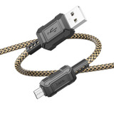 hoco X94 Leader 2.4A USB to Micro USB Charging Data Dable, Length:1m(Gold)