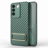 For vivo S16e 5G Wavy Textured Phone Case (Green)