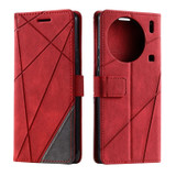 For vivo X90 Pro+ 5G Skin Feel Splicing Horizontal Flip Leather Phone Case(Red)