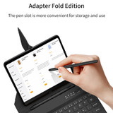 For Google Pixel Fold GKK Magnetic Folding Bluetooth Keyboard Leather Case with Pen + Keyboard + Case(Black)