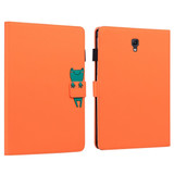 For Samsung Galaxy Tab A 10.5 T590 Cartoon Buckle Leather Tablet Case(Orange)