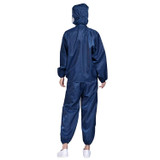 Striped Anti-static Split Hood Dust-proof Work Suit, Size:XXXXXL(Navy Blue)