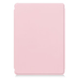 For Samsung Galaxy Tab S9 360 Rotation Transparent Smart Leather Case with Keyboard(Pink)