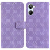 For Realme 10 4G Double 8-shaped Embossed Leather Phone Case(Purple)