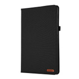 For Samsung Galaxy Tab S9 Horizontal Flip TPU + Fabric PU Leather Tablet Case(Black)