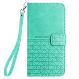 For Xiaomi 13 Pro Rhombic Texture Leather Phone Case with Lanyard(Green)