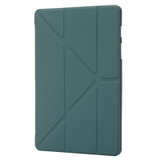 For Samsung Galaxy Tab S9 Deformation Silicone Leather Tablet Case(Dark Green)