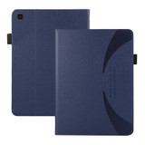 For Samsung Galaxy Tab S5e T720 Litchi Texture Leather Sucker Tablet Case(Dark Blue)