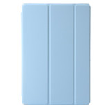 For Samsung Galaxy Tab S9+ 3-Fold Clear Acrylic Leather Tablet Case(Ice Blue)