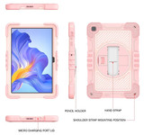 For Honor Pad X8 360 Degree Rotation PC Contrast Silicone Tablet Case(Rose Gold)