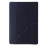 For Samsung Galaxy Tab S9 Clear Acrylic Deformation Leather Tablet Case(Dark Blue)