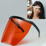 Anti-Saliva Splash Anti-Spitting Sunscreen Sunglasses Integrated Anti-Splash Shield(Black Frame Red Lens)