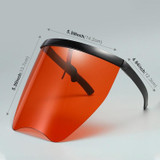 Anti-Saliva Splash Anti-Spitting Sunscreen Sunglasses Integrated Anti-Splash Shield(Black Frame Red Lens)