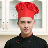 Simple Style Chef Pastry Chef Cap Mushroom Cap(Red)