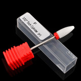 Nail Ceramic Cylindrical Corn Shape Electric Power Grinding Head, Size: 49*6mm(Red)