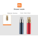 5 PCS Portable Mini Refillable Glass Perfume Fine Mist Atomizers with Metallic Exterior, 5ml(Gold)