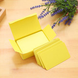 5 Boxes (About 90 PCS in One Box) Blank DIY Greeting Card Graffiti Rounded Small Card Blank Small Handwritten Paper Card Message Word Card(Yellow)