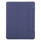For iPad Pro 12.9 inch (2020) Horizontal Flip Ultra-thin Double-sided Clip Fixed Buckle Magnetic PU Leather Tablet Case With Three-folding Holder & Sleep / Wake-up Function(Dark Blue)