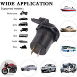 Car  Waterproof 12-24V 3.1A Dual USB Charger Adapter + Voltmeter(Red Light)