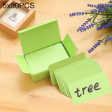 5 Boxes (About 90 PCS in One Box) Blank DIY Greeting Card Graffiti Rounded Small Card Blank Small Handwritten Paper Card Message Word Card(Green)