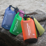 Outdoor Waterproof Single Shoulder Dry Bag Dry Sack PVC Barrel Bag, Capacity: 10L (Green)
