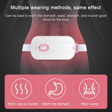 Women Menstrual Cramp Relief Pain Health Care Warm Uterus Belt Heat Moxibustion and Nuan Gongbao Hot Compress(White)