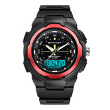 Sanda 3004 Electronic Watch Movement Men Watch Outdoor Sports Luminous Waterproof Multi-Function Watch(Red)