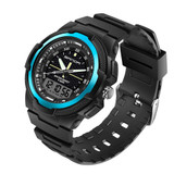 Sanda 3004 Electronic Watch Movement Men Watch Outdoor Sports Luminous Waterproof Multi-Function Watch(Blue)