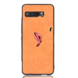 For Asus ZS661KS/ ROG Phone 3 Strix Shockproof Sewing Cow Pattern Skin PC + PU + TPU Case(Orange)