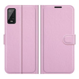 For Wiko Power U20 Litchi Texture Horizontal Flip Protective Case with Holder & Card Slots & Wallet(Pink)