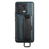 For Xiaomi 13 Pro Suteni H13 Card Wallet Wrist Strap Holder PU Phone Case(Blue)