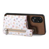 For OPPO Reno9 Pro+ 5G Retro Painted Zipper Wallet Back Phone Case(Brown)