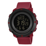 SANDA 361 Fashionable Night Light Sports Children Electronic Watch Multi Functional Personality Night Light Men Waterproof Watch(Red)