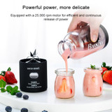 Multifunctional Juicer Rotatory Extractor Cup Portable USB Charge Juicer Blender with 6 Blades(Pink)