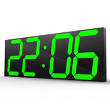 Wall Sticker LED Wall Clock Decorative Clock Creative Acrylic Mirror Clock US Plug, Style:Remote Version Sealed Box(Green Font)