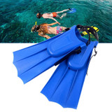 1 Pair Adult Adjustable Fins Swimming Fins Snorkeling Sole, Size:30-35(Blue)