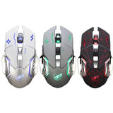 WARWOLF  Q8 Wireless Rechargeable Mouse Glowing Gaming Mouse(Black)