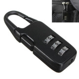 5 PCS Luggage Mini Combination Lock Zinc Alloy Padlock(Black)