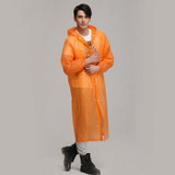 Disposable  PEVA Environment Transparent Raincoat Outdoor Hiking Siamese Raincoat(Orange)