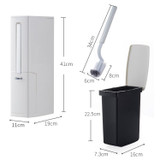 Bathroom Trash Can Toilet Brush Set Toilet Garbage Container(Coffee)