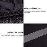 Reflective Light Waterproof Dustproof Backpack Rain Cover Portable Ultralight Shoulder Bag Protect Cover, Size:M(Black)