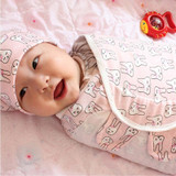 Spring  Summer Cotton Baby Infant Bags Towels Sleeping Bags Knitted Cloth Cap Set, Size:L (60x75 CM)(Tent Tree)
