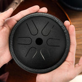 5.5 Inch Pocket Drum Ethereal Hand Drumming Leisure Travel Percussion Instrument(Obsidian)