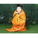 2 PCS Outdoor Pe Sleeping Bag Disaster Relief & Cold Prevention Heat Insulation & Warmth Emergency Sleeping Bag(Orange)